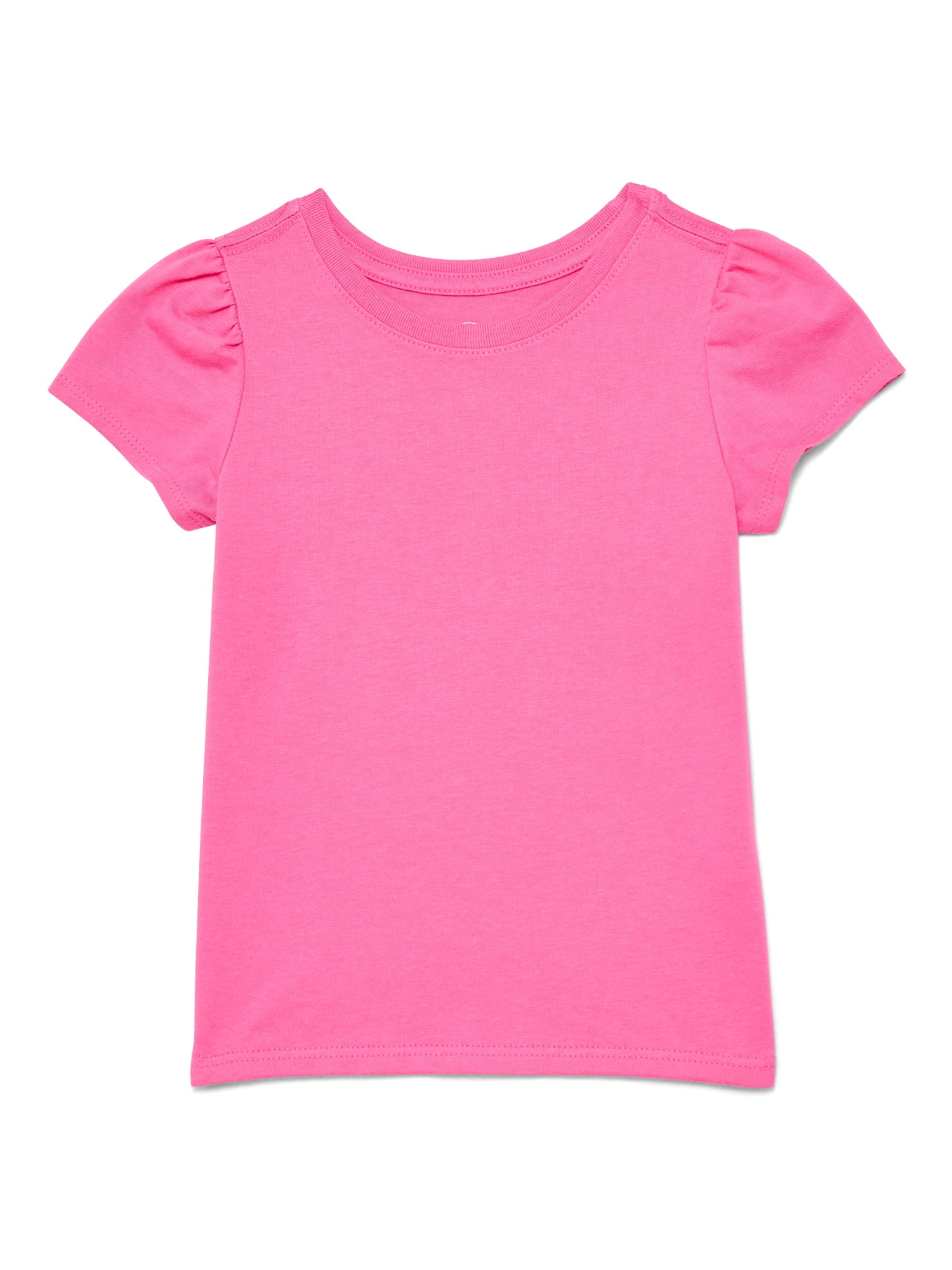 Wonder Nation Toddler Girls Tee with Short Sleeves, Sizes 18M-5T