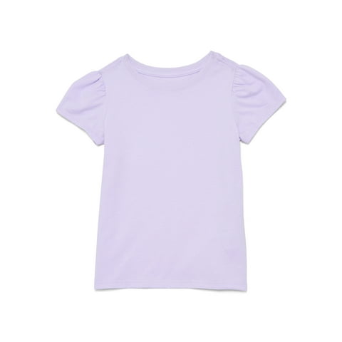 Wonder Nation Toddler Girls Tee with Short Sleeves, Sizes 18M-5T