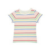 Wonder Nation Toddler Girls Tee with Short Sleeves, Sizes 18M-5T