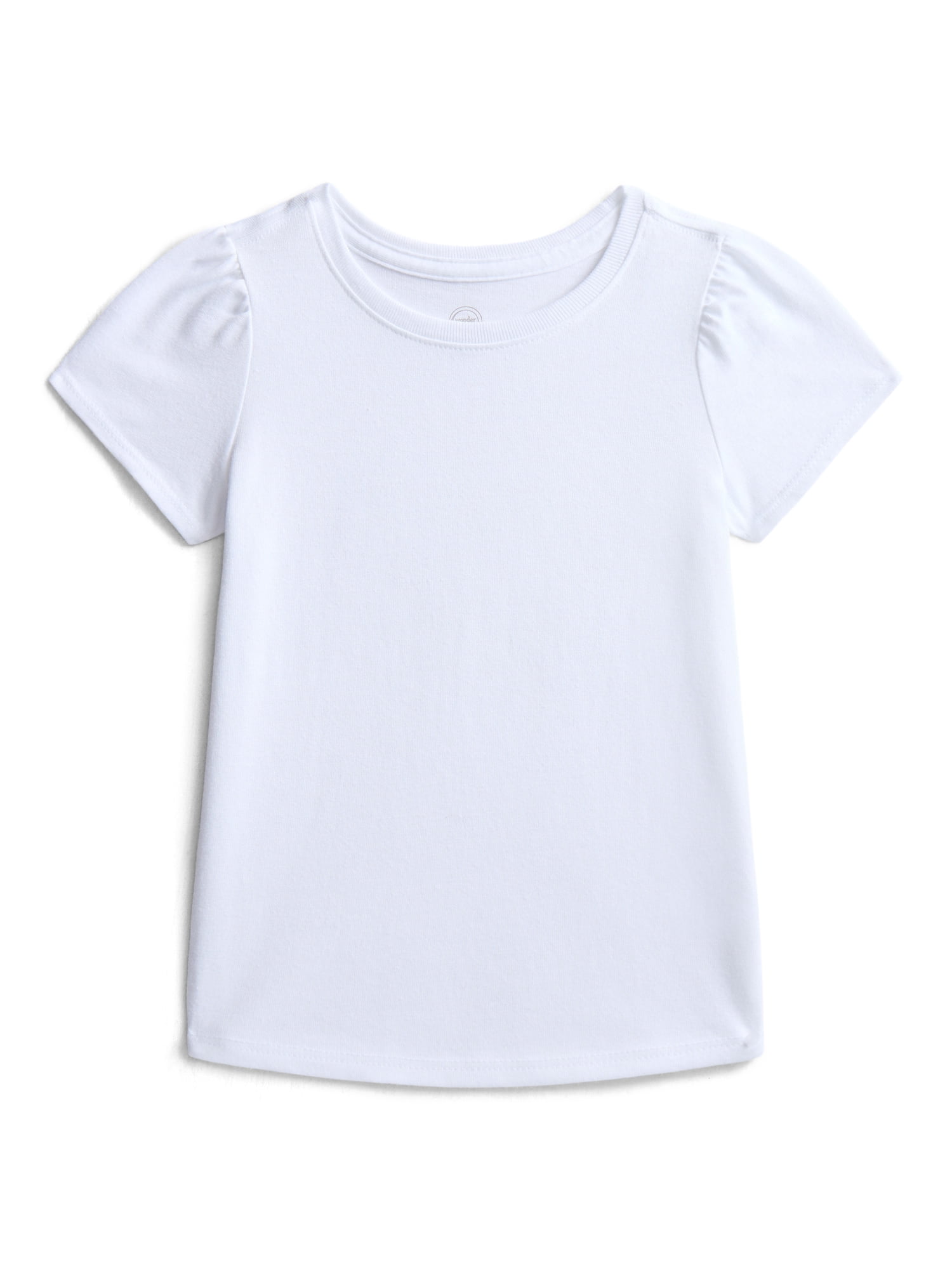 Wonder Nation Toddler Girls Tee with Short Sleeves, Sizes 18M-5T