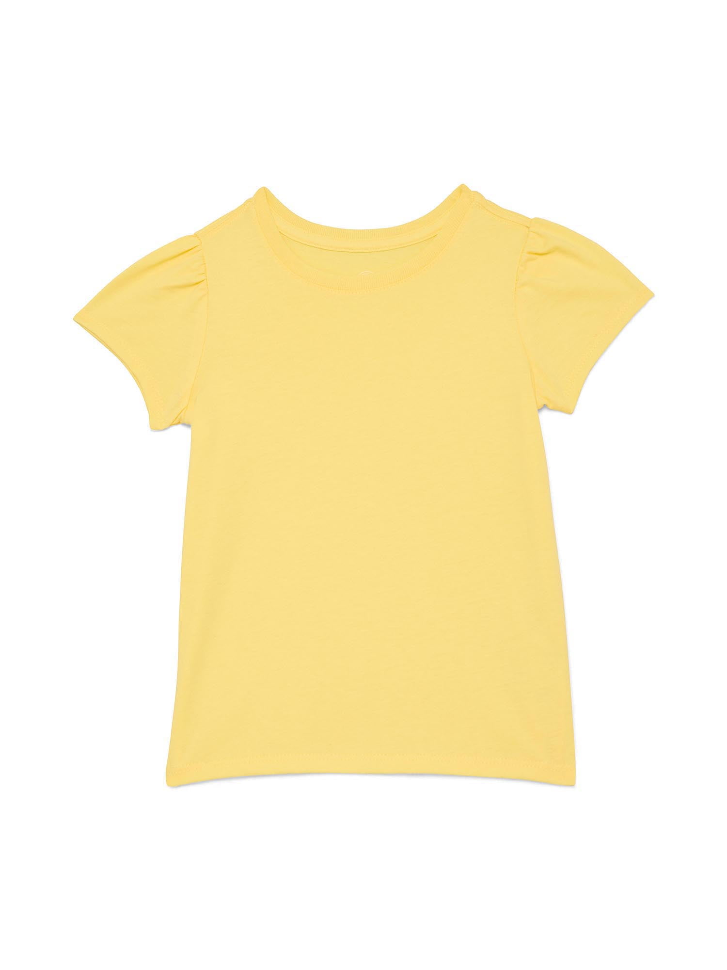 Wonder Nation Toddler Girls Tee with Short Sleeves, Sizes 18M-5T