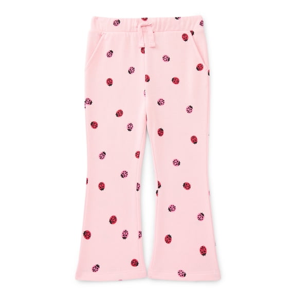 Wonder Nation Toddler Girls Fleece Flare Pants, Sizes 12M-5T