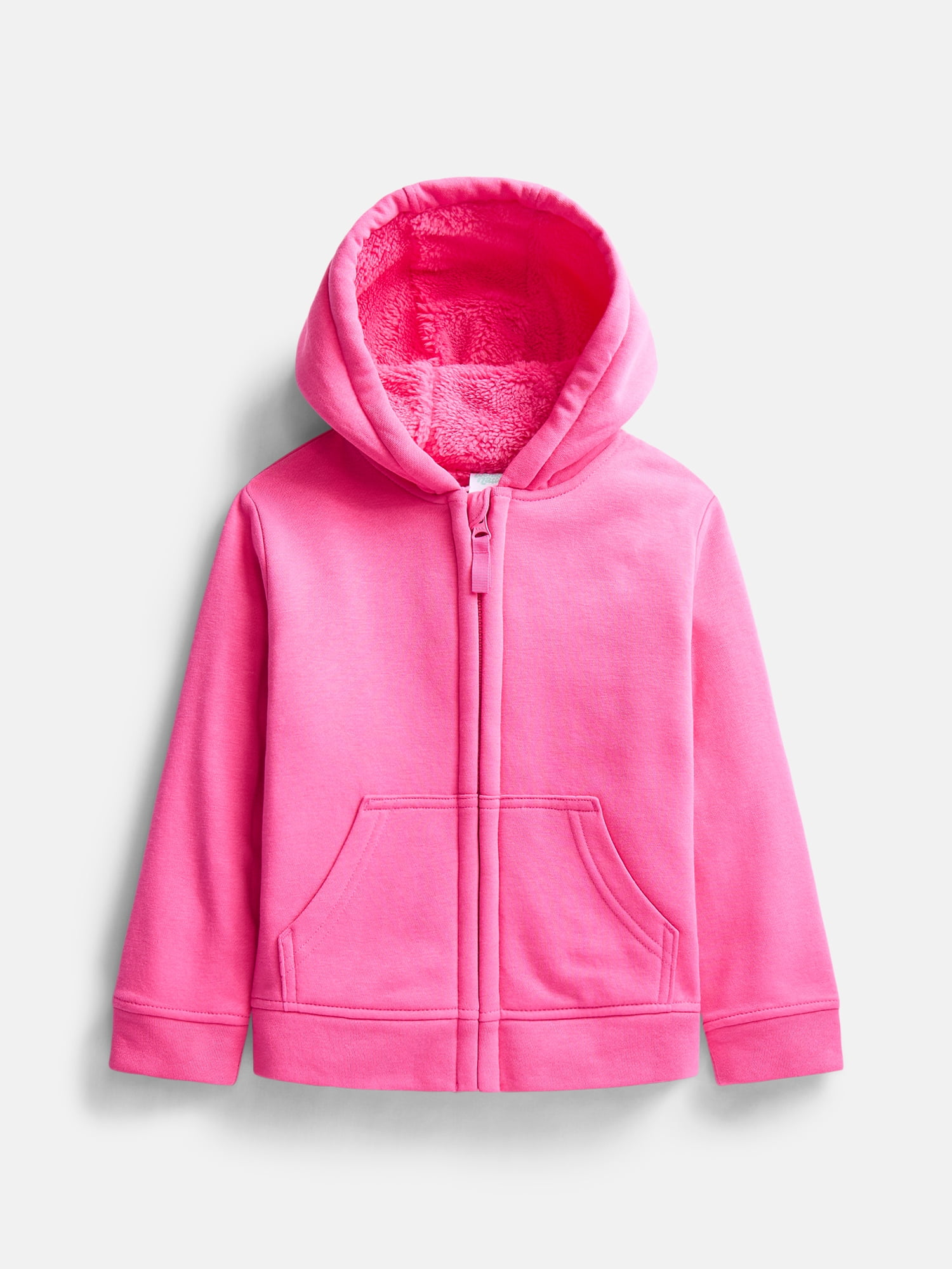 Wonder Nation Toddler Fleece- Lined Zip Hoodie, Sizes 12M-5T