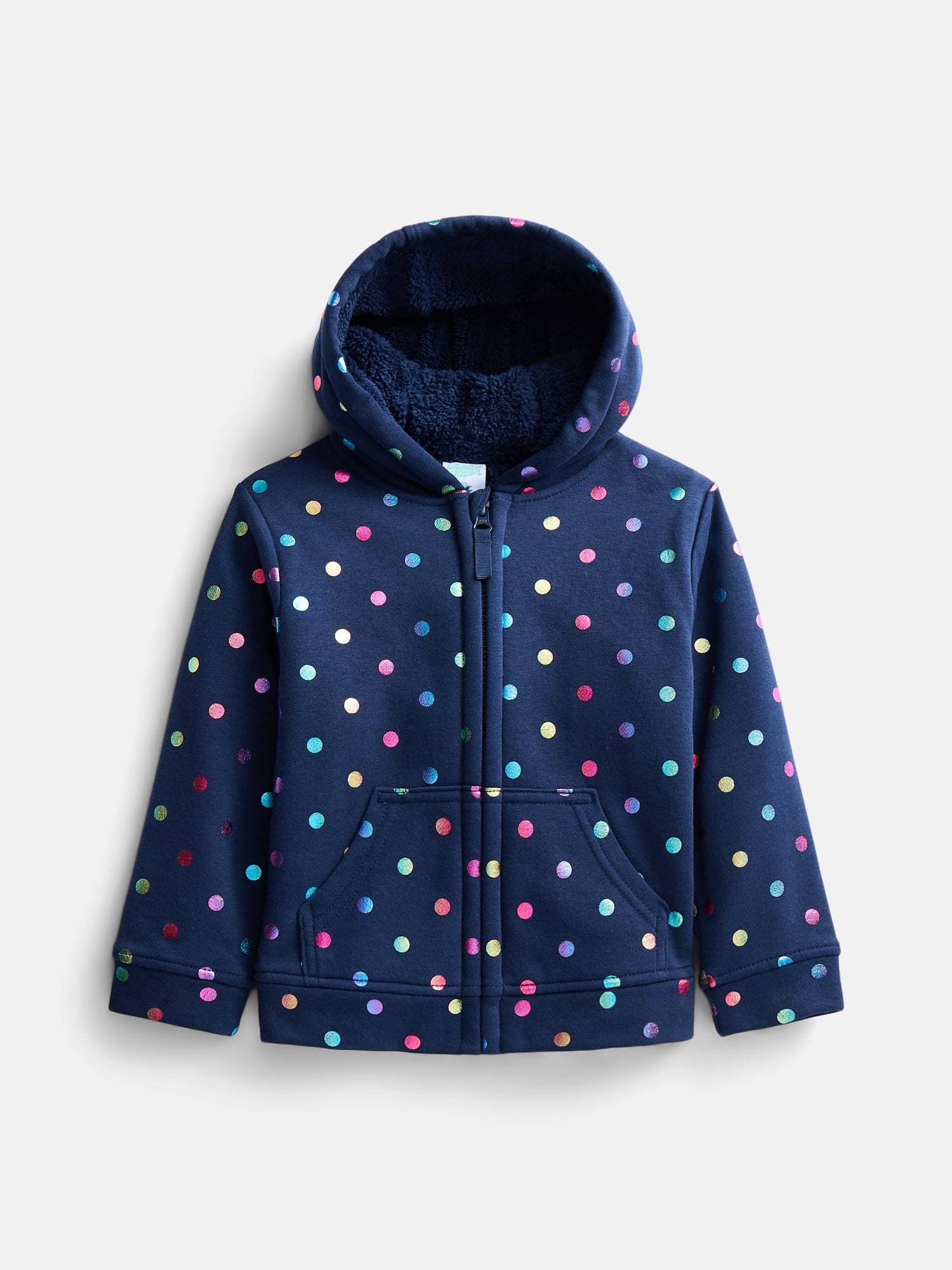 Wonder Nation Toddler Fleece- Lined Zip Hoodie, Sizes 12M-5T