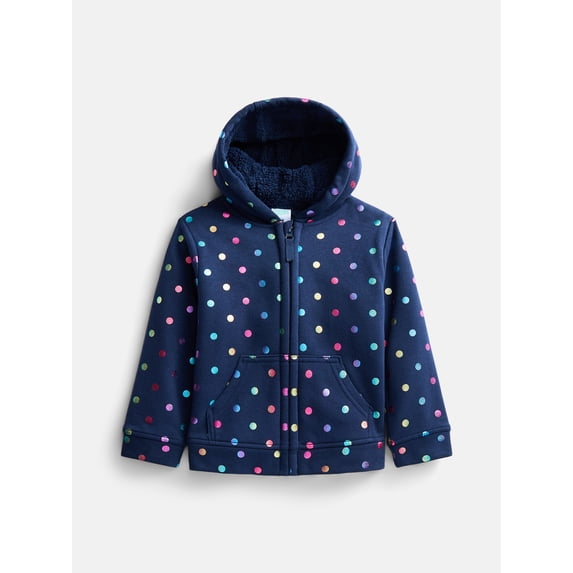 Wonder Nation Toddler Fleece- Lined Zip Hoodie, Sizes 12M-5T