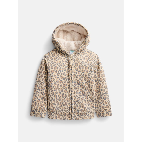 Wonder Nation Toddler Fleece- Lined Zip Hoodie, Sizes 12M-5T