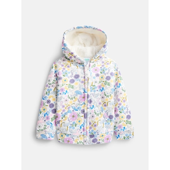 Wonder Nation Toddler Fleece- Lined Zip Hoodie, Sizes 12M-5T