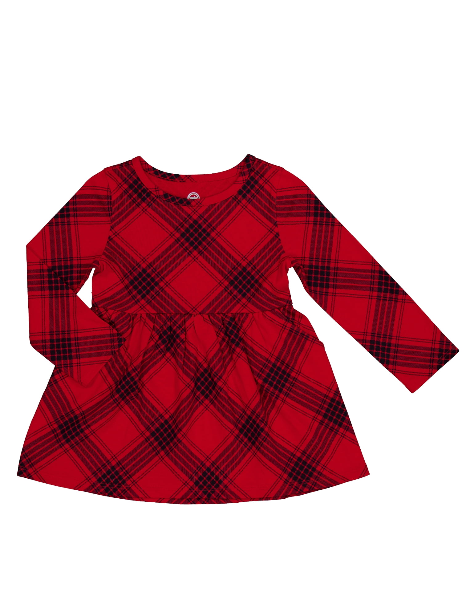 Wonder Nation Toddler Girls Long Sleeve Play Dress, Sizes 12M-5T
