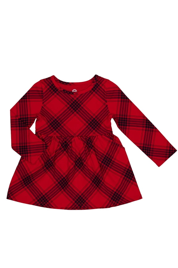 Toddler Girls Long Sleeve Play Dress, Sizes 12M-5T