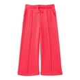 thumbnail image 1 of Wonder Nation Toddler Girls Fleece Wide Leg Pants, Sizes 12M-5T, 1 of 3