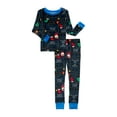 thumbnail image 1 of Wonder Nation Boys Christmas Long Sleeve Top and Pants Tight Fit Sleep Set, 2-Piece, Sizes 4-10, 1 of 3