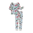 thumbnail image 1 of Wonder Nation Boys Christmas Long Sleeve Top and Pants Tight Fit Sleep Set, 2-Piece, Sizes 4-10, 1 of 3