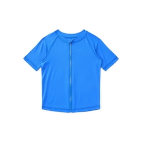 Wonder Nation Baby and Toddler Boy UPF 50+ Short-Sleeve Rash Guard, Sizes 12M-5T