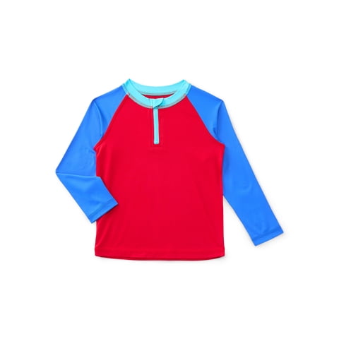 Wonder Nation Baby and Toddler Boys Long-Sleeve Rash Guard, Sizes 12M-5T