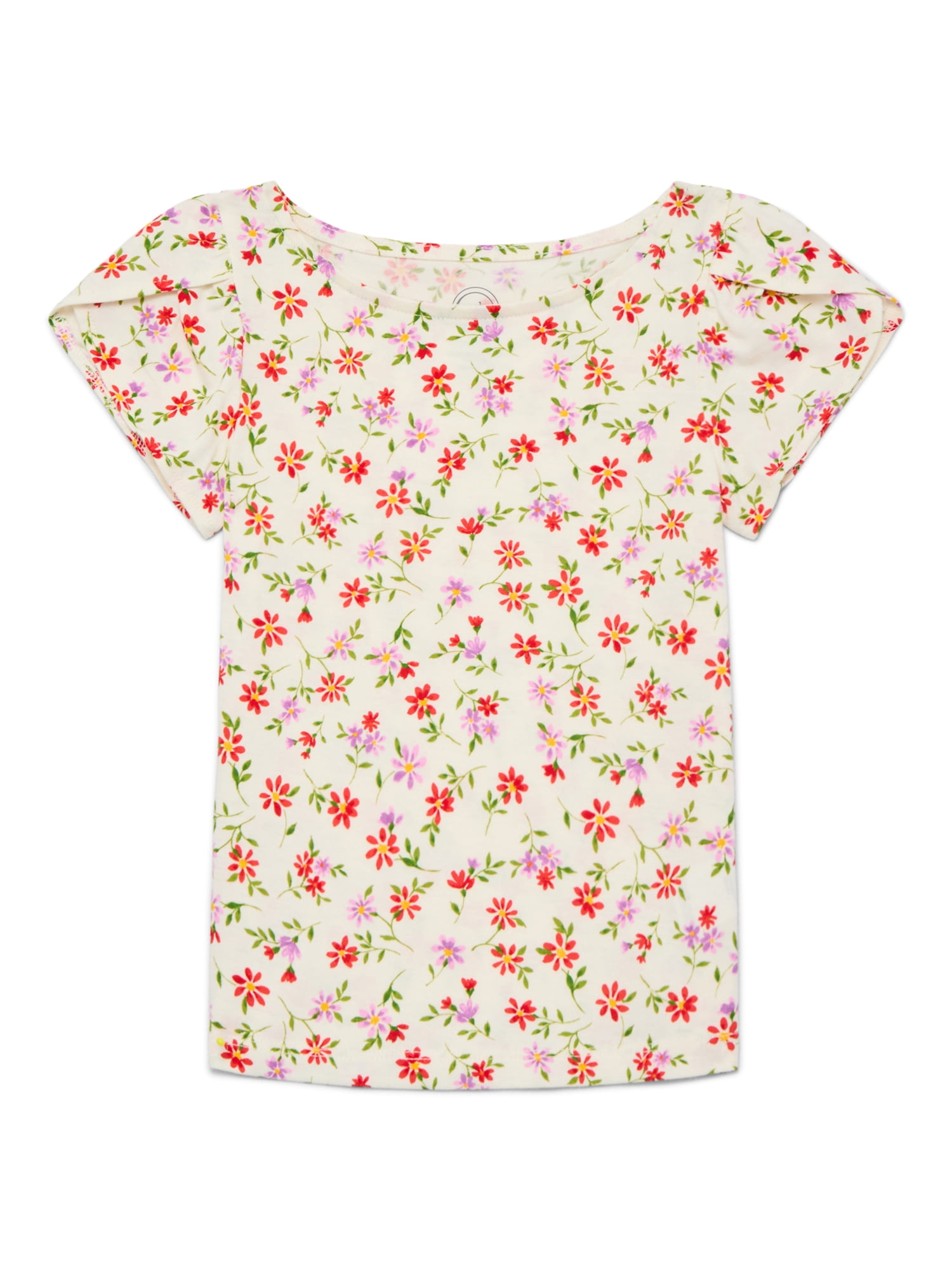 Wonder Nation Girls Tulip Sleeve Top, Sizes 4-18 & Plus