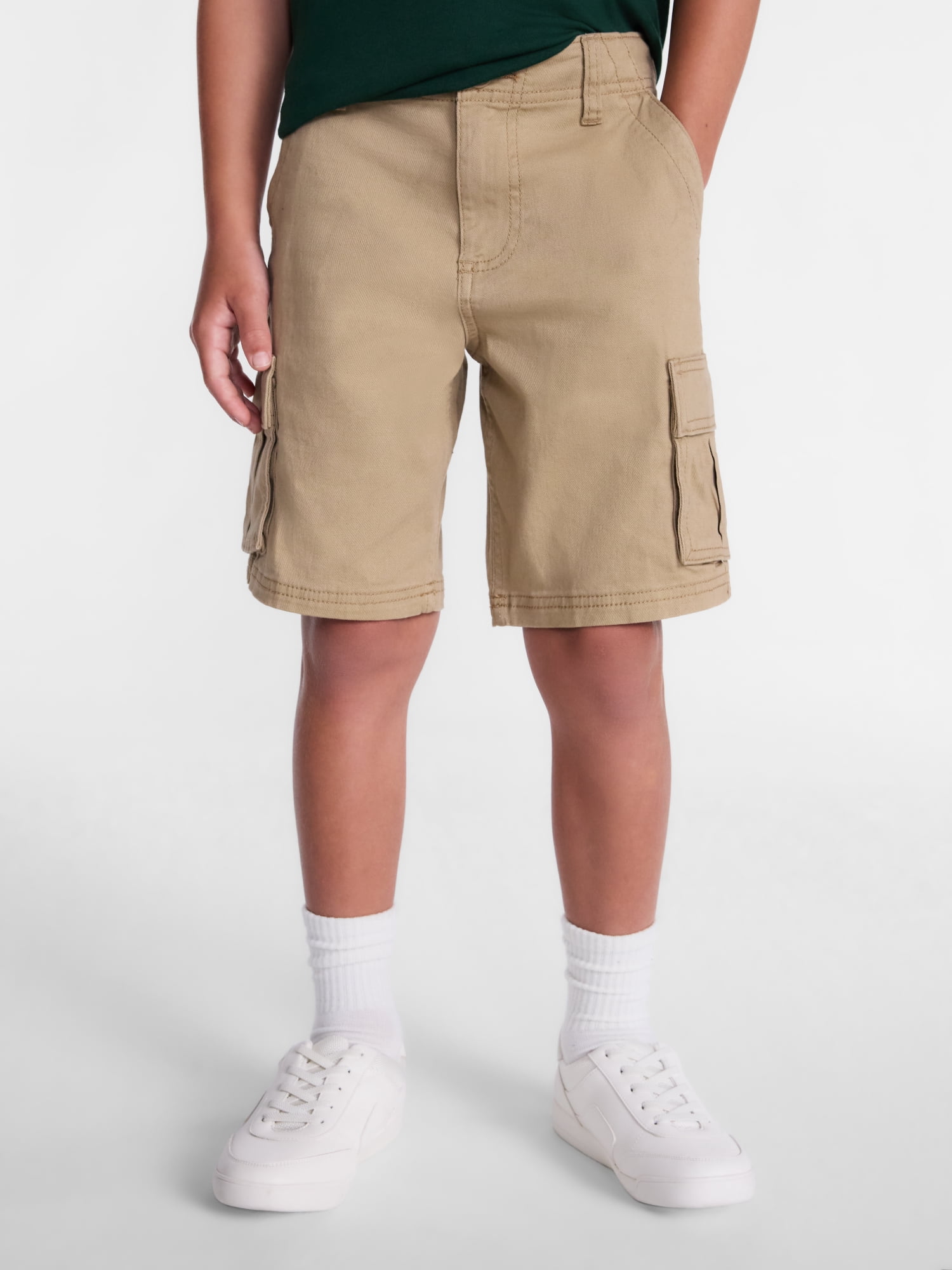 Wonder Nation Boys Twill Cargo Shorts, Sizes 4-18