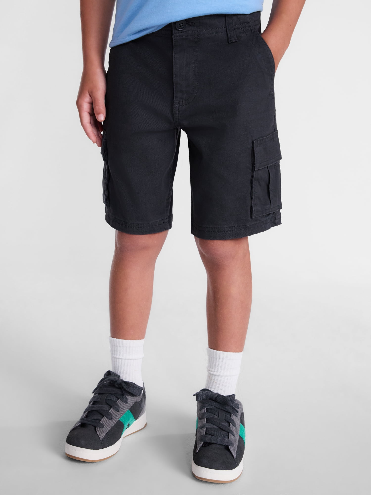 Wonder Nation Boys Twill Cargo Shorts, Sizes 4-18