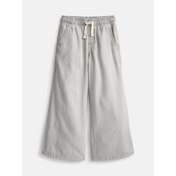 Wonder Nation Girls Twill Wide Leg Pant, Sizes 4-18 & Plus