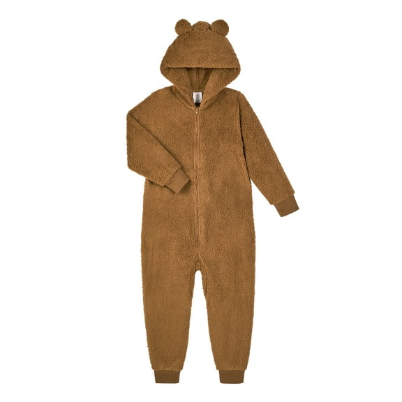Wonder Nation Boys Long Sleeve Sleep Onesie, One-Piece, Sizes 4-18