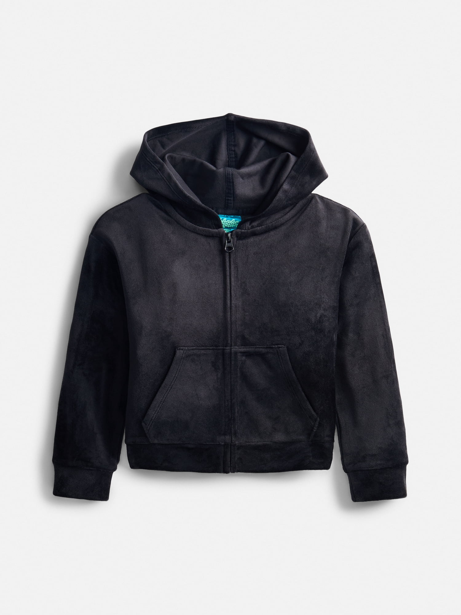 Wonder Nation Girls Velour Hoodie, Sizes 4-18 & Plus