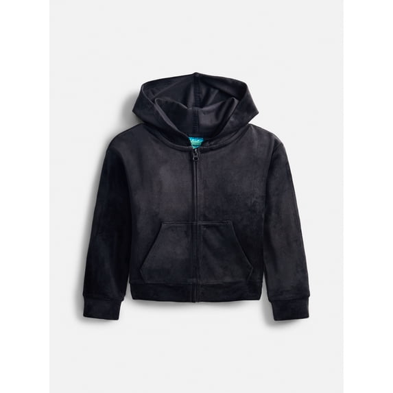 Wonder Nation Girls Velour Hoodie, Sizes 4-18 & Plus