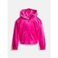 thumbnail image 1 of Wonder Nation Girls Velour Hoodie, Sizes 4-18 & Plus, 1 of 3