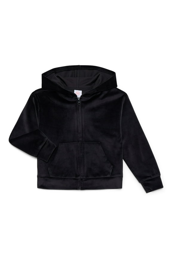 Girls Velour Zip Up Hoodie, Sizes 4-18 & Plus
