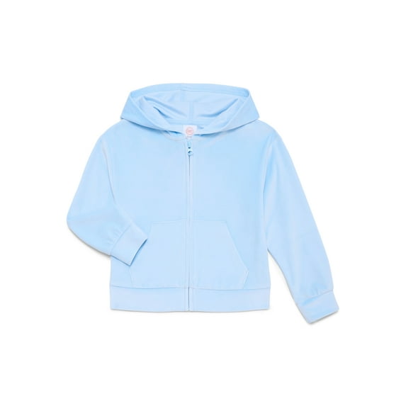 Wonder Nation Girls Velour Zip Up Hoodie, Sizes 4-18 & Plus