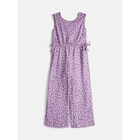 Wonder Nation Girls Wide Leg Play Jumpsuit, Sizes 4-16 & Plus