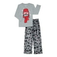 thumbnail image 1 of Wonder Nation Boys Long Sleeve Top and Pants Sleep Set, 2-Piece, Sizes 4-16, 1 of 3
