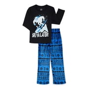 Wonder Nation Boys Long Sleeve Top and Pants Sleep Set, 2-Piece, Sizes 4-16