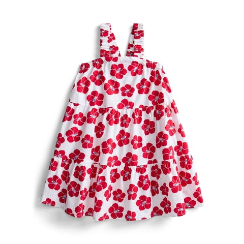 Girls Cotton Tiered Swing Dress, Sizes 4-18 & Plus