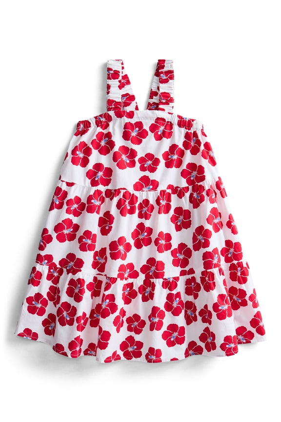 Girls Cotton Tiered Swing Dress, Sizes 4-18 & Plus