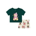 thumbnail image 1 of Wonder Nation Girls Short Sleeve Top and Shorts Pajama Set, 2-Piece, Sizes 4-18 & Plus, 1 of 3