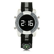 WN5026WM Wondernation Kids LED Watch with Nylon Strap w Compass