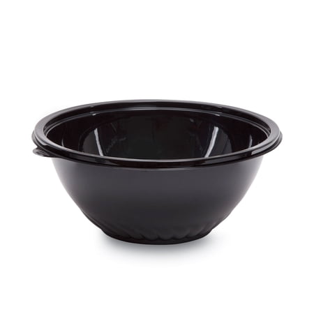 Caterline Pack n' Serve Plastic Bowl 160 oz, 12" Diameter x 5"h, Black, 25/Carton