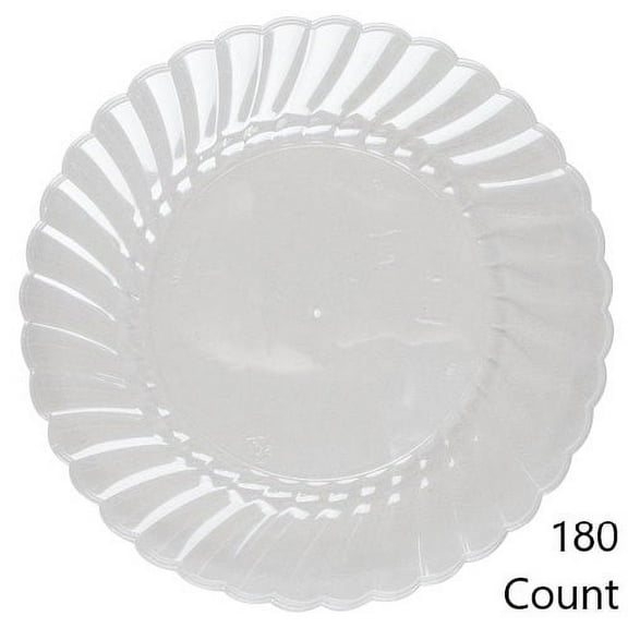 WNA CW6180 Classicware Plates, Plastic, 6 in, Clear, 18/Bag, 10 Bag/Carton