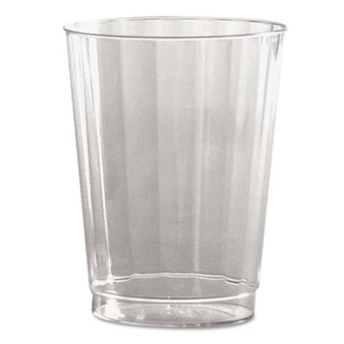 WNA Classic Crystalâ„¢ Plastic Fluted Tumblers, Tall, 10 Oz, Clear, 12 Tumblers Per Pack, Carton of 20 Packs