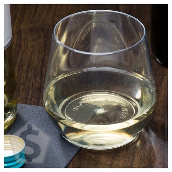 WNA Comet RESSGL14 Reserv 14 oz. Clear Plastic Stemless Wine Goblet - 64/Case
