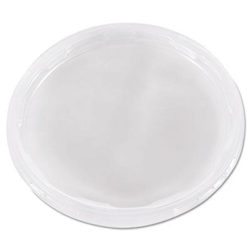 Deli Container Lids, Plug-Style, Clear, Plastic, 50/Pack, 10 Packs/Carton Deli Container Lids, Plug-Style, Clear, Plastic, 50/Pack, 10 Packs/Carton