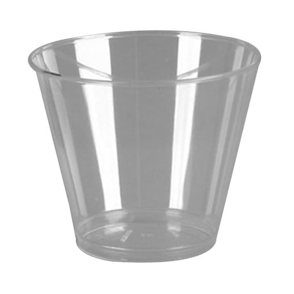 WNA Smooth Wall Polystyrene Squat Tumbler Clear 9 oz. | 500/Case