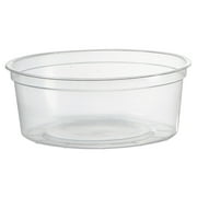 WNA Deli Containers, 8 oz, Clear, Plastic, 50/Pack, 10 Pack/Carton