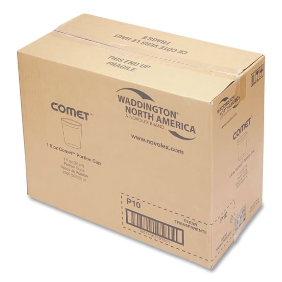 1 oz. Comet Plastic Portion/Shot Glass - Clear (50/Pack, 50 Packs/Carton)
