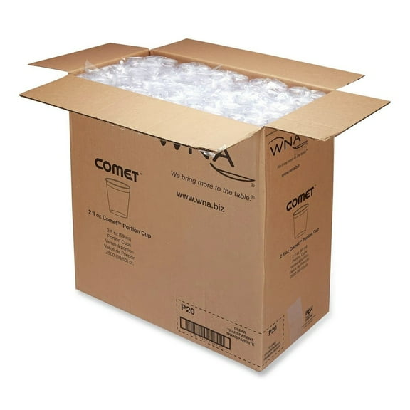 Comet Plastic 2 oz. Portion/Shot Glass - Clear (2500/Carton)