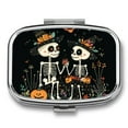 WNAGSB Skeletons in Costumes 286 Small Pill Box, Metal Pill Box
