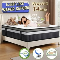 Queen Size Mattress in a Box, 14 Inch Gel Memory Foam Mattress for Cool Night & Pressure Relief, Medium Plush Feel with Motion Isolating, Breathable Fabric