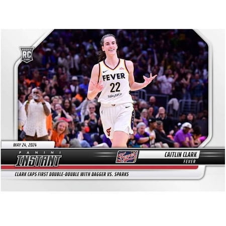 WNBA 2024 Instant Basketball Caitlin Clark #28 (Rookie, Caps 1st Double-Double with Dagger Vs. Sparks)