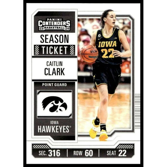 WNBA 2024 Panini Caitlin Clark Collection Season Ticket Caitlin Clark CC1