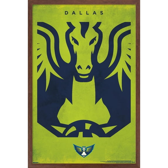 WNBA Dallas Wings - Logo 25 Wall Poster, 14.725" x 22.375" Framed