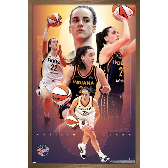 WNBA Indiana Fever - Caitlin Clark 25 Wall Poster, 22.375" x 34" Framed